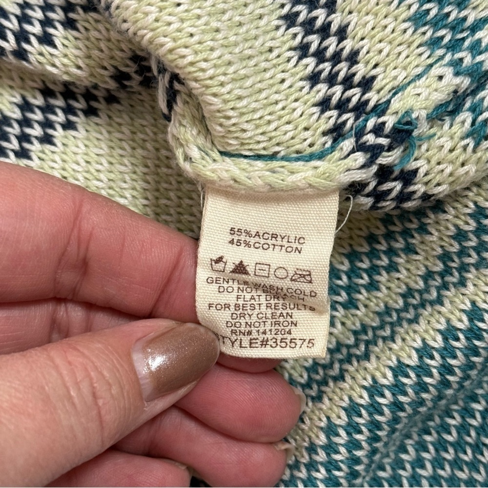Hem & Thread Pastel Striped V-Neck Hoodie Sweater - Picture 7 of 7